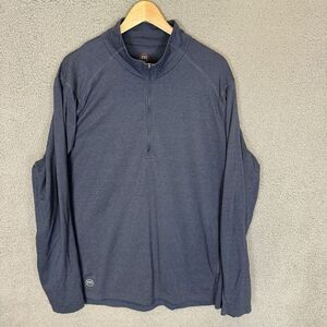 Travis Mathew Sweater Mens XXL Blue 1/4 Zip‎ Casual Performance Golf